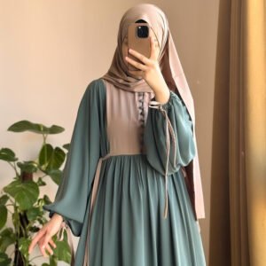 Lihan Whisper Burqa (Soft Sage Green)